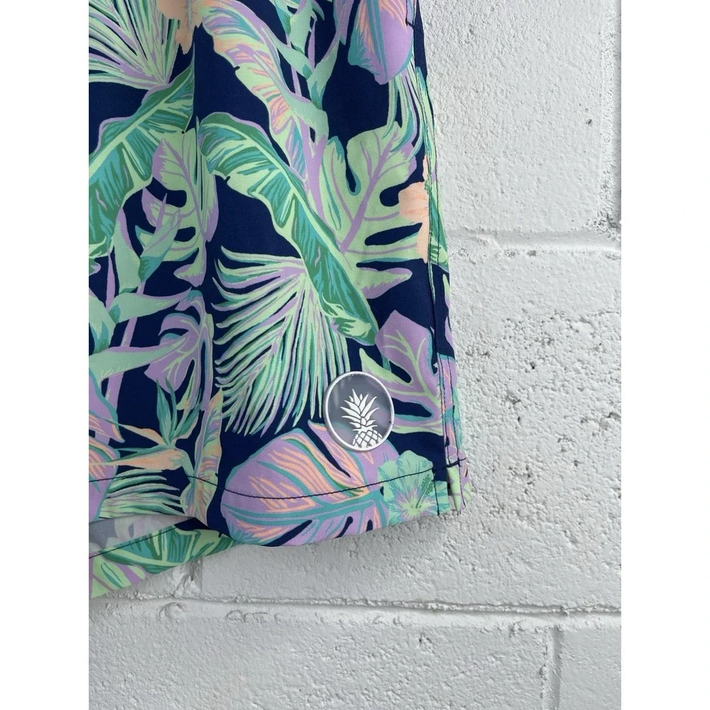 Chubbies‎ Shorts Mens 2XL Blue Tropical Floral Swim Trunks 5.5 Inseam Lined Mesh